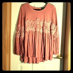 Large POL mauve blouse